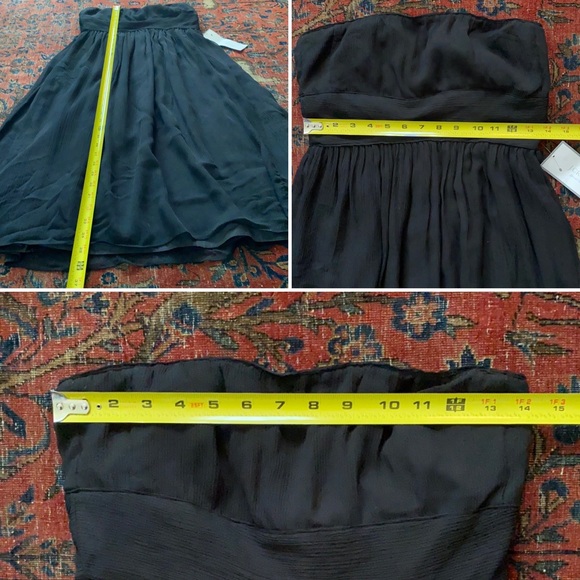 J.Crew Black Silk Chiffon Emily Strapless - Picture 7 of 16